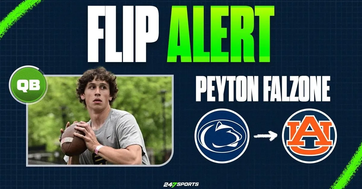 KEJUTAN: Quarterback Top247 Peyton Falzone Balik Komitmen dari Penn State ke Auburn